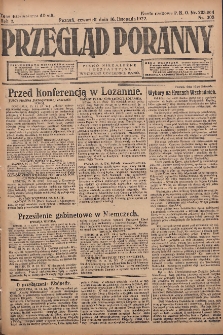 Przegląd Poranny: pismo niezależne i bezpartyjne 1922.11.16 R.2 Nr308