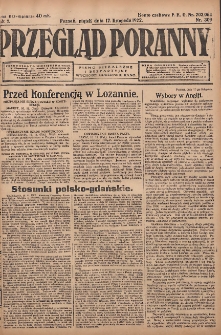 Przegląd Poranny: pismo niezależne i bezpartyjne 1922.11.17 R.2 Nr309