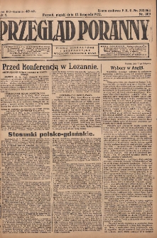 Przegląd Poranny: pismo niezależne i bezpartyjne 1922.11.17 R.2 Nr309