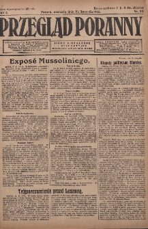 Przegląd Poranny: pismo niezależne i bezpartyjne 1922.11.19 R.2 Nr311