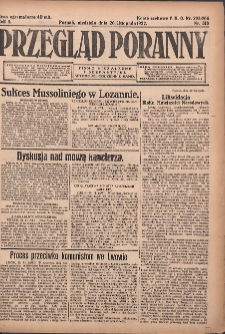 Przegląd Poranny: pismo niezależne i bezpartyjne 1922.11.26 R.2 Nr318