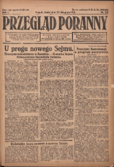 Przegląd Poranny: pismo niezależne i bezpartyjne 1922.11.29 R.2 Nr321