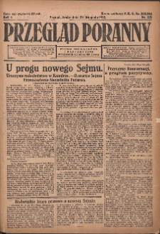 Przegląd Poranny: pismo niezależne i bezpartyjne 1922.11.29 R.2 Nr321