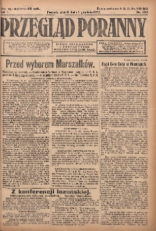 Przegląd Poranny: pismo niezależne i bezpartyjne 1922.12.01 R.2 Nr323