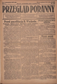 Przegląd Poranny: pismo niezależne i bezpartyjne 1922.12.04 R.2 Nr326