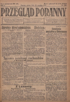 Przegląd Poranny: pismo niezależne i bezpartyjne 1922.12.30 R.2 Nr349