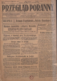 Przegląd Poranny: pismo niezależne i bezpartyjne 1924.01.01 R.4 Nr1