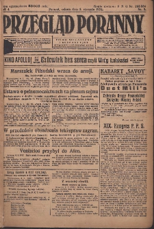 Przegląd Poranny: pismo niezależne i bezpartyjne 1924.01.05 R.4 Nr5