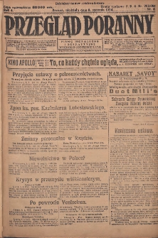 Przegląd Poranny: pismo niezależne i bezpartyjne 1924.01.06 R.4 Nr6