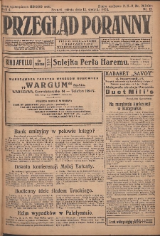 Przegląd Poranny: pismo niezależne i bezpartyjne 1924.01.12 R.4 Nr12