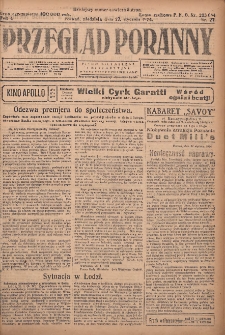 Przegląd Poranny: pismo niezależne i bezpartyjne 1924.01.27 R.4 Nr27