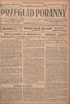 Przegląd Poranny: pismo niezależne i bezpartyjne 1924.01.27 R.4 Nr27