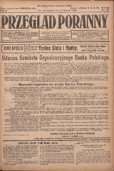 Przegląd Poranny: pismo niezależne i bezpartyjne 1924.02.02 R.4 Nr33