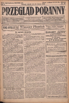 Przegląd Poranny: pismo niezależne i bezpartyjne 1924.02.15 R.4 Nr45