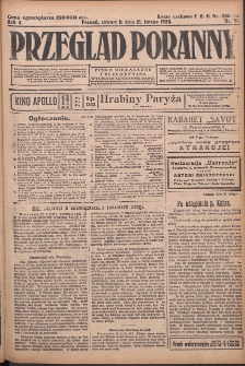 Przegląd Poranny: pismo niezależne i bezpartyjne 1924.02.21 R.4 Nr51