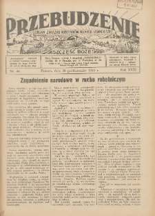 Przebudzenie: organ Związku Robotników Rolnych i Leśnych ZZP. 1937.10.28 R.18 Nr44