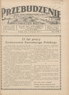 Przebudzenie: organ Związku Robotnik&oacute;w Rolnych i Leśnych ZZP. 1937.11.11 R.18 Nr46