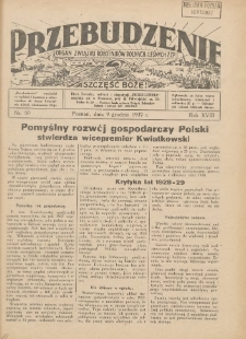 Przebudzenie: organ Związku Robotnik&oacute;w Rolnych i Leśnych ZZP. 1937.12.09 R.18 Nr50