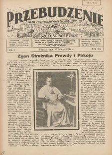 Przebudzenie: organ Związku Robotnik&oacute;w Rolnych i Leśnych ZZP. 1939.02.16 R.20 Nr7