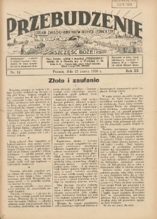 Przebudzenie: organ Związku Robotników Rolnych i Leśnych ZZP. 1939.03.23 R.20 Nr12