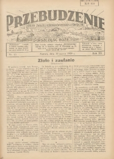Przebudzenie: organ Związku Robotnik&oacute;w Rolnych i Leśnych ZZP. 1939.03.30 R.20 Nr13