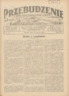 Przebudzenie: organ Związku Robotników Rolnych i Leśnych ZZP. 1939.03.30 R.20 Nr13