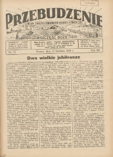 Przebudzenie: organ Związku Robotników Rolnych i Leśnych ZZP. 1939.04.13 R.20 Nr15