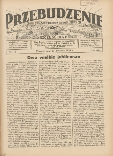 Przebudzenie: organ Związku Robotnik&oacute;w Rolnych i Leśnych ZZP. 1939.04.13 R.20 Nr15