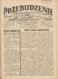 Przebudzenie: organ Związku Robotników Rolnych i Leśnych ZZP. 1939.05.11 R.20 Nr19