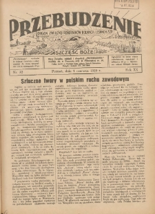 Przebudzenie: organ Związku Robotnik&oacute;w Rolnych i Leśnych ZZP. 1939.06.01 R.20 Nr22