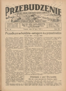 Przebudzenie: organ Związku Robotników Rolnych i Leśnych ZZP. 1939.07.20 R.20 Nr29