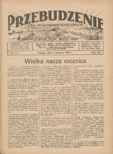 Przebudzenie: organ Związku Robotnik&oacute;w Rolnych i Leśnych ZZP. 1939.08.03 R.20 Nr31