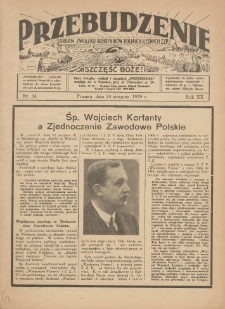 Przebudzenie: organ Związku Robotników Rolnych i Leśnych ZZP. 1939.08.24 R.20 Nr34