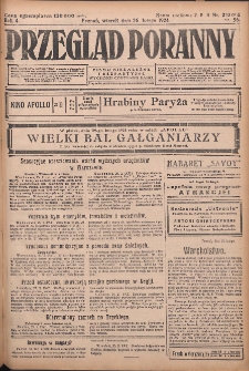 Przegląd Poranny: pismo niezależne i bezpartyjne 1924.02.26 R.4 Nr56