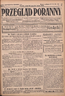 Przegląd Poranny: pismo niezależne i bezpartyjne 1924.02.28 R.4 Nr58