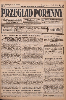 Przegląd Poranny: pismo niezależne i bezpartyjne 1924.02.29 R.4 Nr59