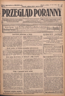 Przegląd Poranny: pismo niezależne i bezpartyjne 1924.03.01 R.4 Nr60