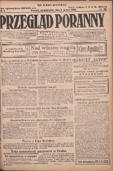 Przegląd Poranny: pismo niezależne i bezpartyjne 1924.03.03 R.4 Nr62