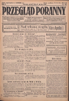 Przegląd Poranny: pismo niezależne i bezpartyjne 1924.03.04 R.4 Nr63