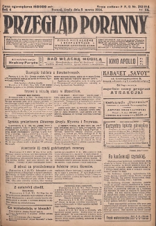 Przegląd Poranny: pismo niezależne i bezpartyjne 1924.03.05 R.4 Nr64