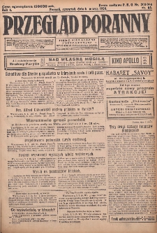 Przegląd Poranny: pismo niezależne i bezpartyjne 1924.03.06 R.4 Nr65