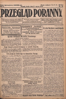 Przegląd Poranny: pismo niezależne i bezpartyjne 1924.03.19 R.4 Nr78