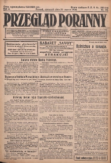 Przegląd Poranny: pismo niezależne i bezpartyjne 1924.03.20 R.4 Nr79