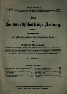 Neue Landwirtschaftliche Zeitung. R. 1857, nr 11
