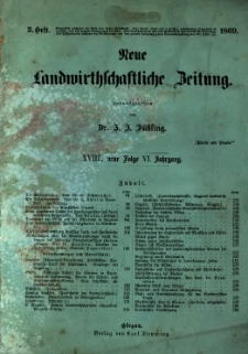 Neue Landwirtschaftliche Zeitung. R. 18. 1869, nr 3