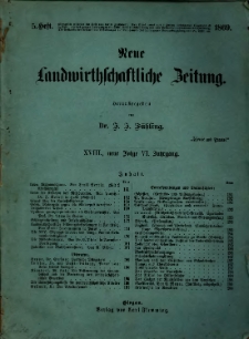 Neue Landwirtschaftliche Zeitung. R. 18. 1869, nr 5
