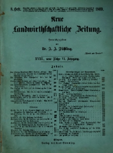 Neue Landwirtschaftliche Zeitung. R. 18. 1869, nr 8