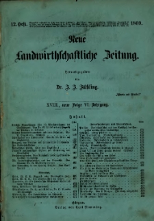 Neue Landwirtschaftliche Zeitung. R. 18. 1869, nr 12