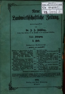 Neue Landwirtschaftliche Zeitung. Jg. 22 (1873), H. 3