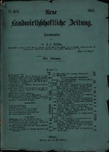 Neue Landwirtschaftliche Zeitung. R. 13. 1864, nr 12